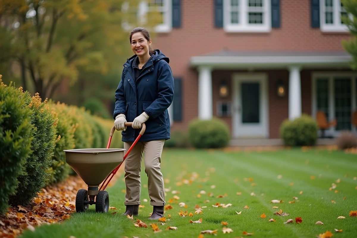 Femme souriante étale de l