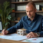 Propriétaire investisseur immobilier étudiant les documents Pinel pour prolonger son dispositif après 6 ans